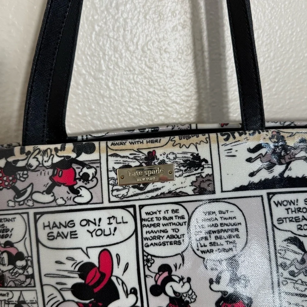 Disney Parks Kate Spade New York Minnie Mouse Comic Tote Handbag